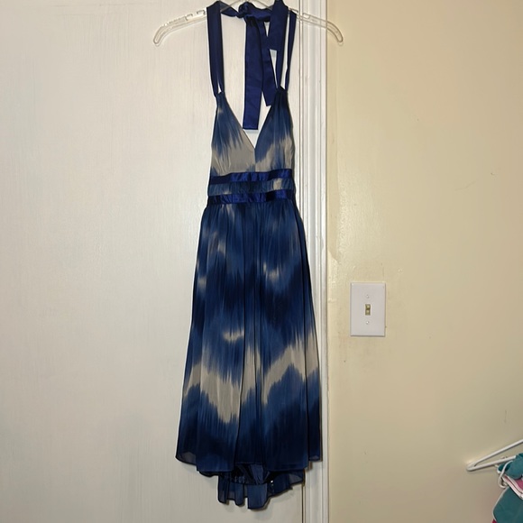 Vintage Twenty One Knee Length Halter Dress NWT Cream and Tan Size Small - Picture 1 of 8